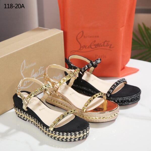 CHRISTIAN LOUBOUTIN 118-20A PYRACLOU WEDGES (V)