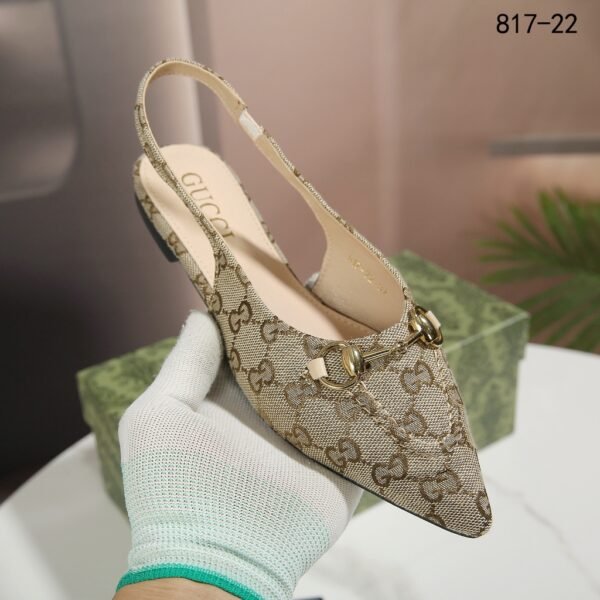 GUCCI 817-22 SLINGBACK MULES (A) - Gambar 3