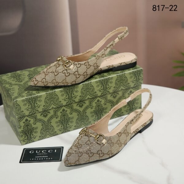 GUCCI 817-22 SLINGBACK MULES (A) - Gambar 4