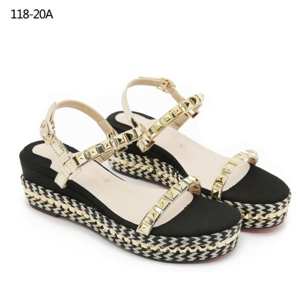 CHRISTIAN LOUBOUTIN 118-20A PYRACLOU WEDGES (V) - Gambar 4