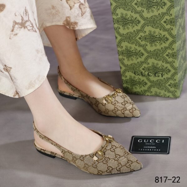 GUCCI 817-22 SLINGBACK MULES (A) - Gambar 5