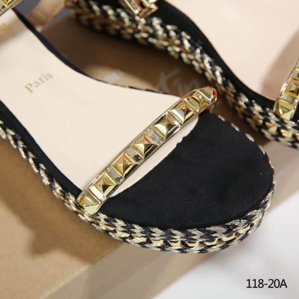 CHRISTIAN LOUBOUTIN 118-20A PYRACLOU WEDGES (V) - Gambar 8