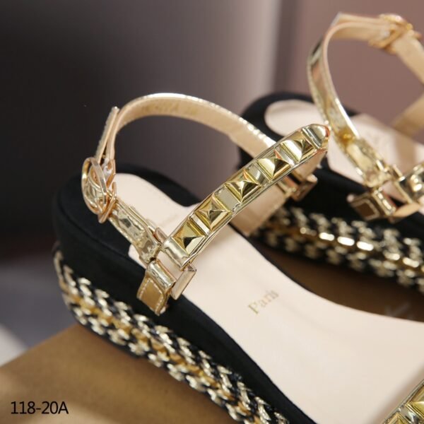 CHRISTIAN LOUBOUTIN 118-20A PYRACLOU WEDGES (V) - Gambar 9